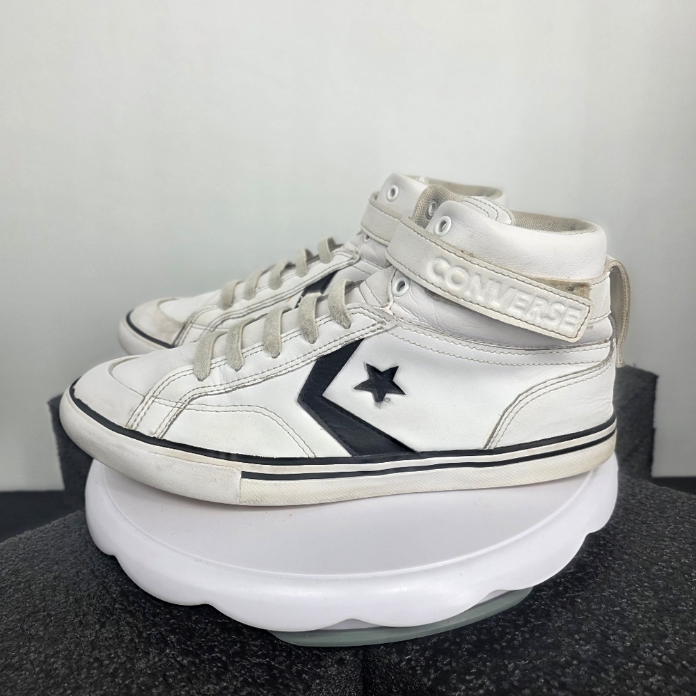 Converse Star Player EV Mid Top White Leather Sneakers Size 7 Men 9 Women Shoes